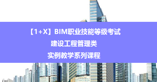 【1+X】BIM职业技能等级考试——（建设工程管理类）实例教学系列课程