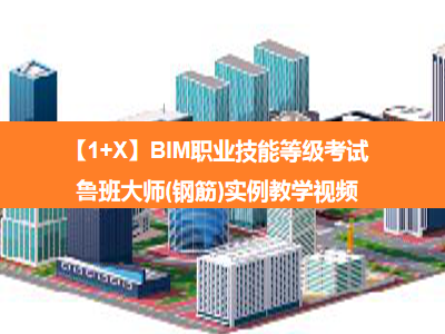 【1+X】BIM职业技能等级考试——鲁班大师(钢筋)实例教学视频